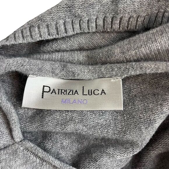 PATRIZIA LUCA MILANO Gray Long Sleeve Pullover Dot Embroidered Sweater sz XS - Picture 15 of 16